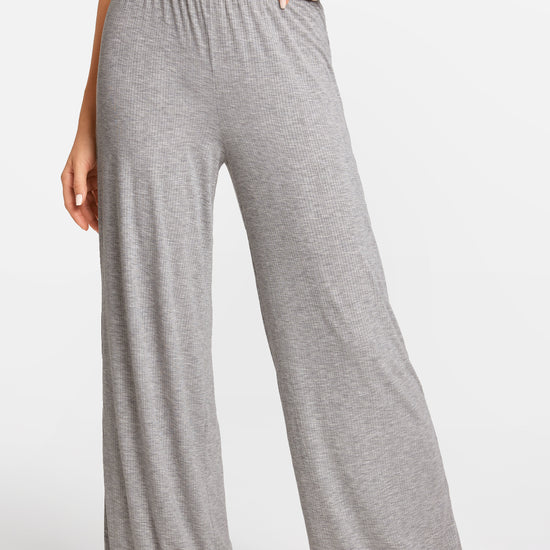 SOULVOR Wide Leg Casual Pants Moon Heather Grey