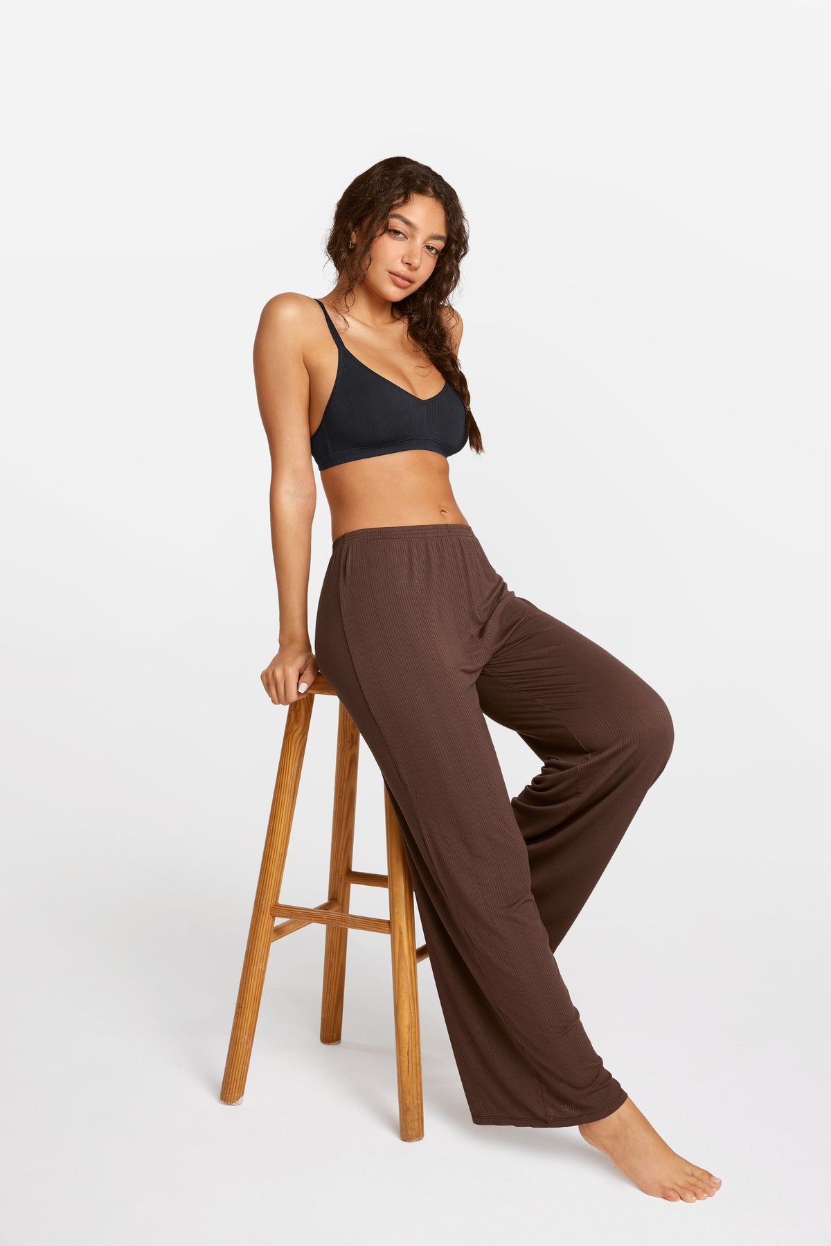 SOULVOR Wide Leg Casual Pants Hazelnut