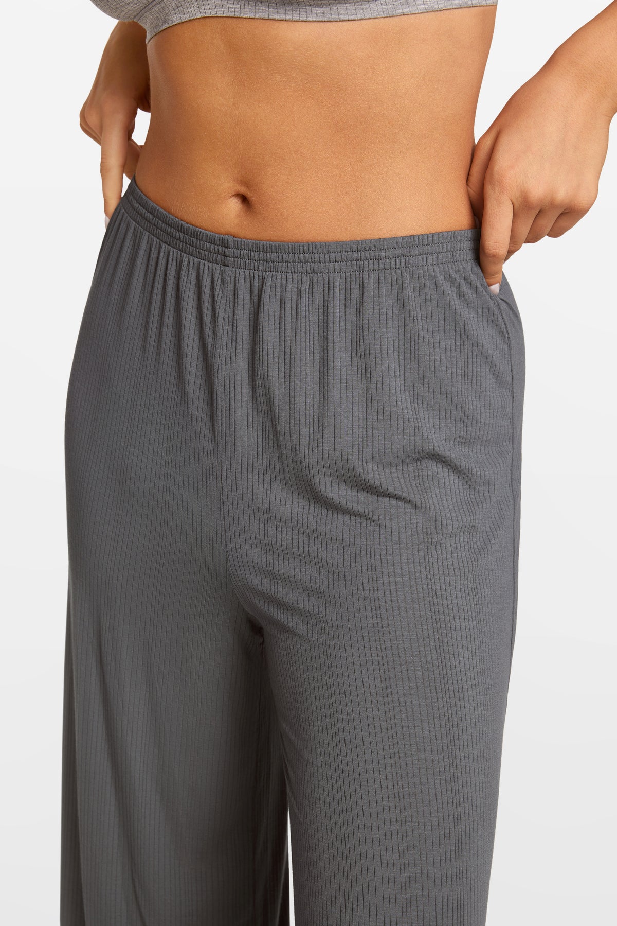 SOULVOR Wide Leg Casual Pants Twilight Gray