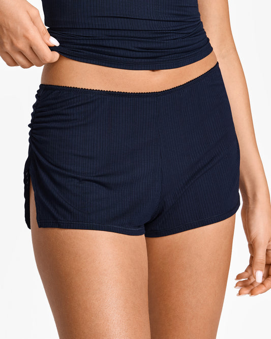 Side-slit Micro Sleep Shorts