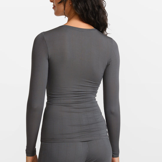 SOULVOR Long Sleeve Crew Neck T-Shirt Twilight Gray